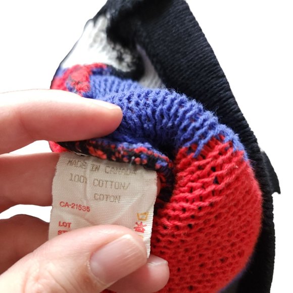 Vintage cotton geometric print tunic length sweater - Picture 9 of 10